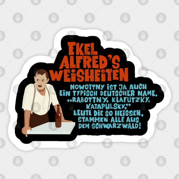 Alfred Tetzlaff - Ekel Alfred - Ein Herz und eine Seele Sticker by Boogosh